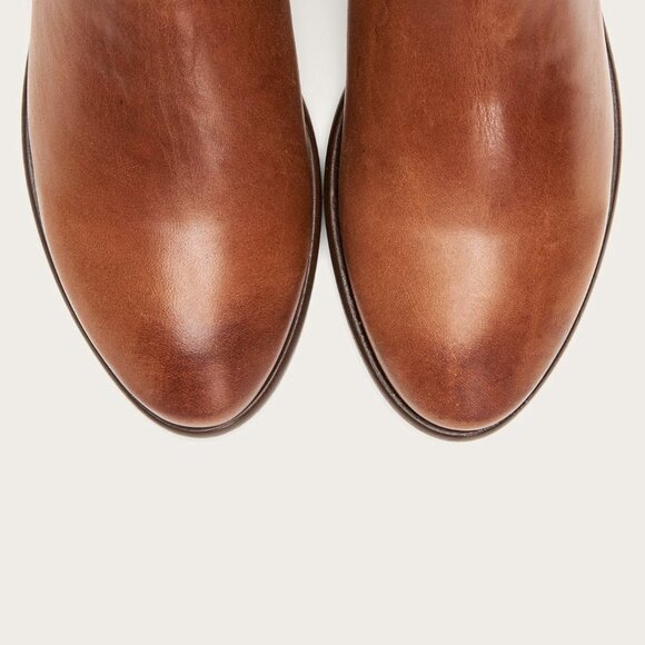 Frye Carson Chelsea Cognac Leather Cute Ankle Boot - Picture 4 of 16